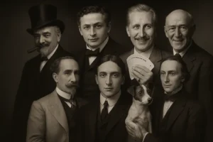 sete mágicos históricos lado a lado